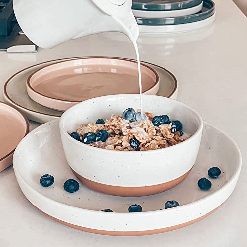 Mora Ceramic Flat Bowls Set of 4