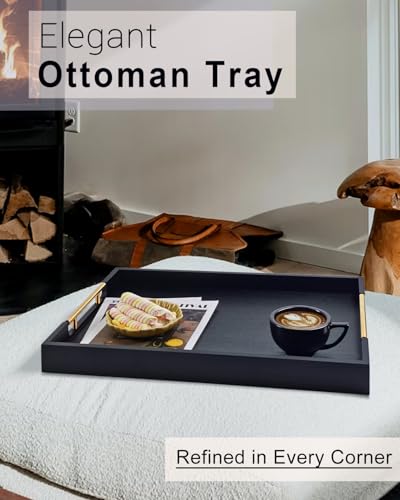 22 Inches Wooden Serving Tray with Handles