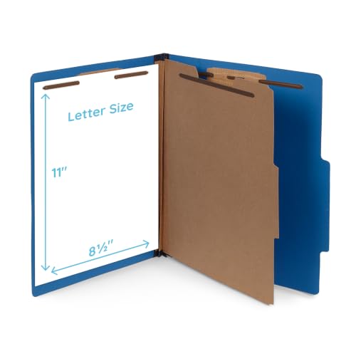 10 Dark Blue Classification Folders (10 Count)