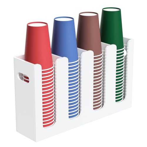 Disposable Coffee Cup Dispenser with Handles (4 Count)