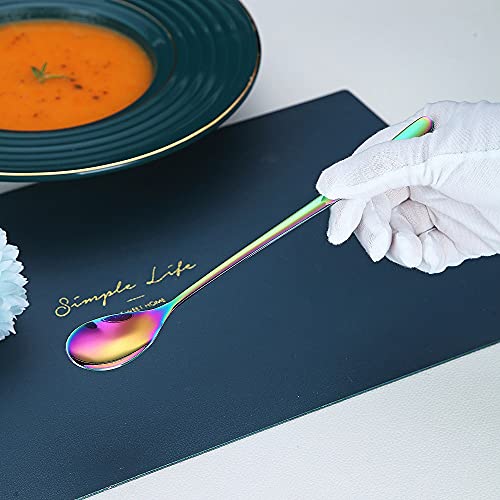 Rainbow Long Handle Spoons (6 Count)