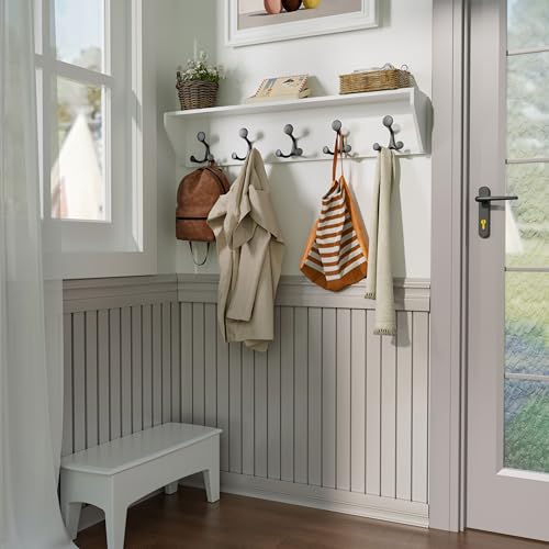 Wall Shelf with Hooks