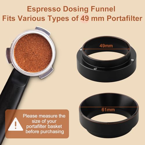 49MM Espresso Dosing Funnel With Coffee Ring