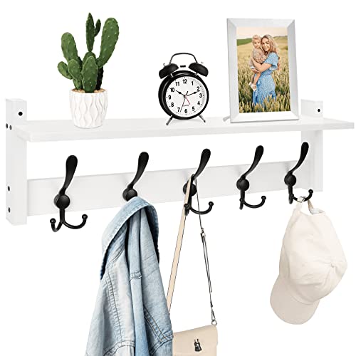 Wall Shelf with Hooks