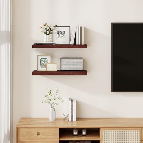 Rustic Floating Shelves for Home Decor (2 Count)