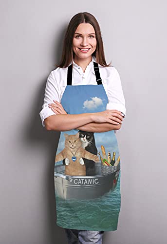 Funny Cats Adjustable Bib Apron