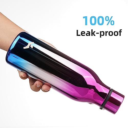 18 oz Insulated Stainless Steel Metal Water Bottle with Strap