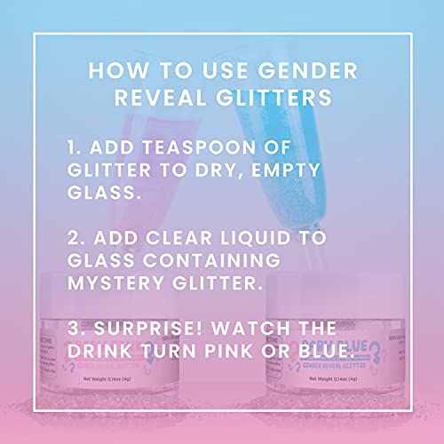 Brew Glitter Baby Blue Gender Reveal Color Changing Edible Drink Glitter