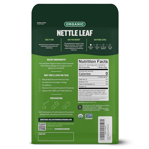 Organic Nettle Leaf Loose Tea (4 Ounce)
