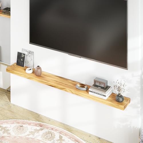72'' Pine Wood Floating Shelf for Wall