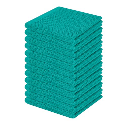 100% Cotton Waffle Weave Kitchen Dish Cloths 12 (12 Count)