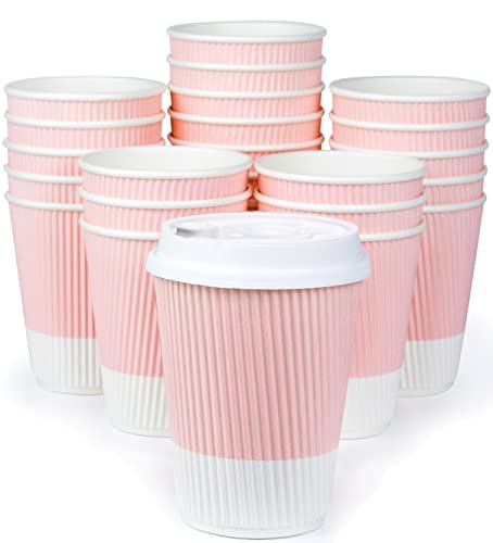 Disposable Coffee Cups With Lids (80 Count)