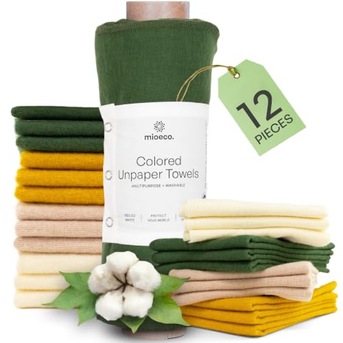 12 Pack Reusable Kitchen Paper Towels (12 Count)