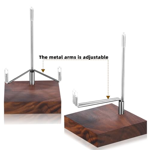 4 Pcs Rock Display Stand Wood Base