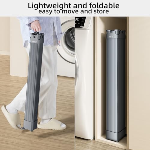 Clothes Drying Rack Foldable Extending Laundry Rack with 16 Clips Collapsible Clothing Rack Space