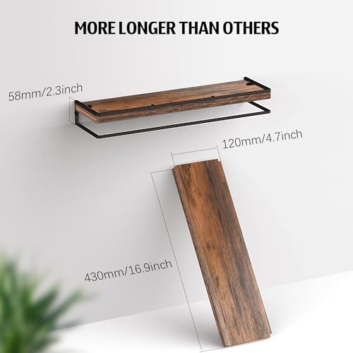 Floating Shelves Wall Mounted Set of 2