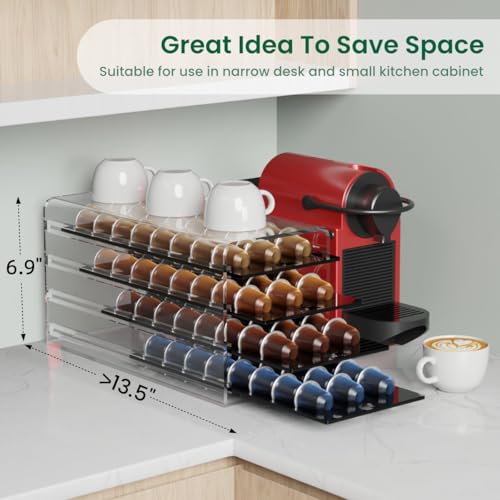 Acrylic Coffee Pod Holder for Nespresso OriginalLine Capsules