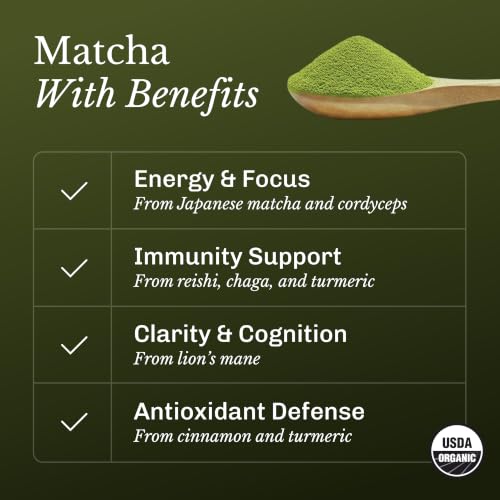 MUDWTR Mushroom Matcha Powder (6.4 Ounce)