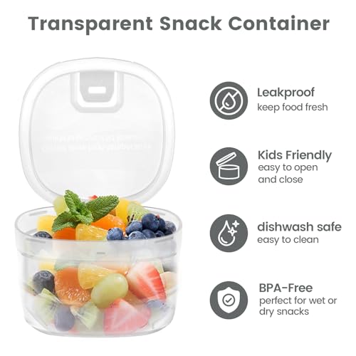 2-in-1 Insulated Food Jar with a Snack Container - 15oz Kids Soup Thermos for Hot Food with Handle and Spoon, Leak Proof Bento Lunch Box Kids, Perfect for School & Travel
