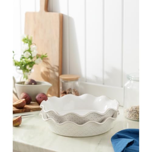 Ceramic Deep Pie Pan for Baking