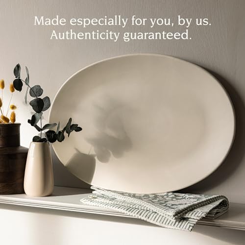 over&back Coupe Stoneware Serving Platter