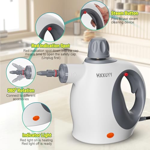Multi Surface Handheld Pressurized Steam Cleaner with 13 PCS Accessory (13 Count)