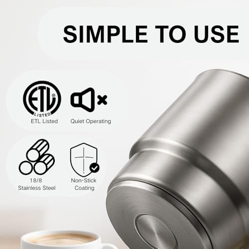 Milk Frother Warmer 3in1 Electric Milk Steamer Stainless Steel Foam Maker