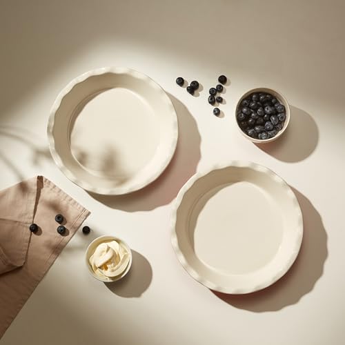 Pie Pan Ceramic Reusable Round Pie Dish (2 Count)