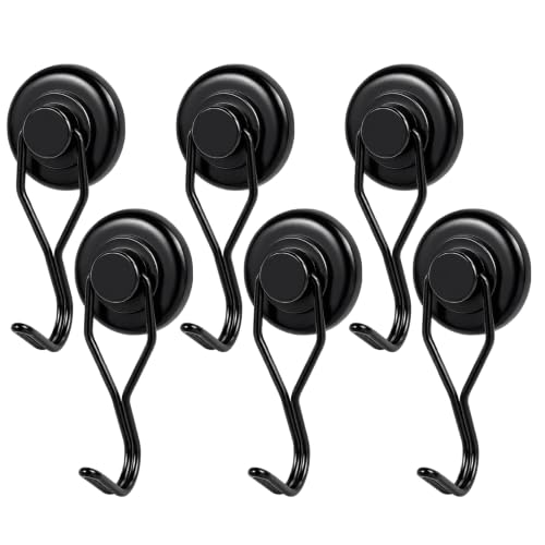 Magnetic Hooks Magnet Hook for Cruise Cabins Fridge 120LBS 6Pack (6 Count)