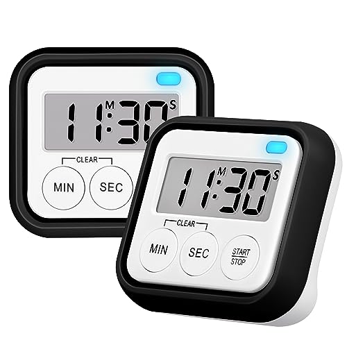 Timer Kitchen Timers for Cooking Classroom Timer for Kids Teachers Magnetic Digital Timers 2 Pack (2 Count)