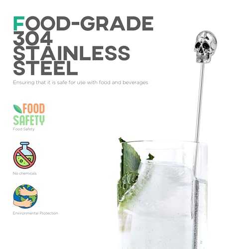 6 Pcs 7.5'' Metal Stir Sticks
