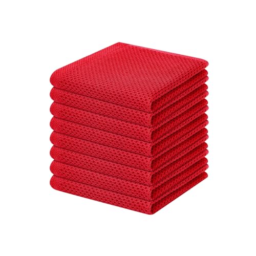 100% Cotton Waffle Weave Kitchen Dish Cloths 8 (8 Count)