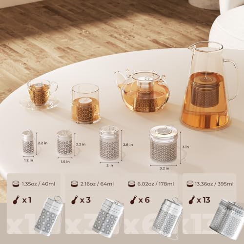 2 Pack Large Tea Infuser for Loose Leaf Tea & Spice Ball 2”x2.8” (2 Count)