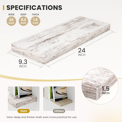 24 Inch Floating Shelves