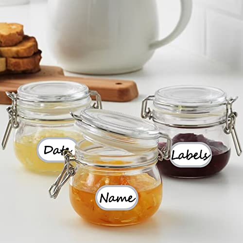 192pcs Labels for Jars Removable Waterproof Write