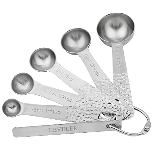 18 8 Stainless Steel Measuring Cups and Spoons Set 10 for Baking & Kitchen (10 Count)