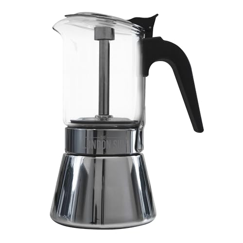 Glass and Stainless Steel Stovetop Espresso Maker Moka Pot Italian Coffee Percolator