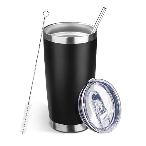 DIW 20oz Insulated Tumbler Travel Coffee Mug with Lid Straw