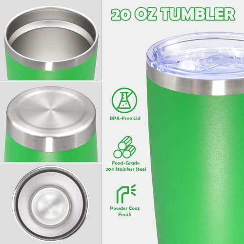 20oz Tumbler Stainless Steel Tumbler Coffee Tumbler with Lid Green