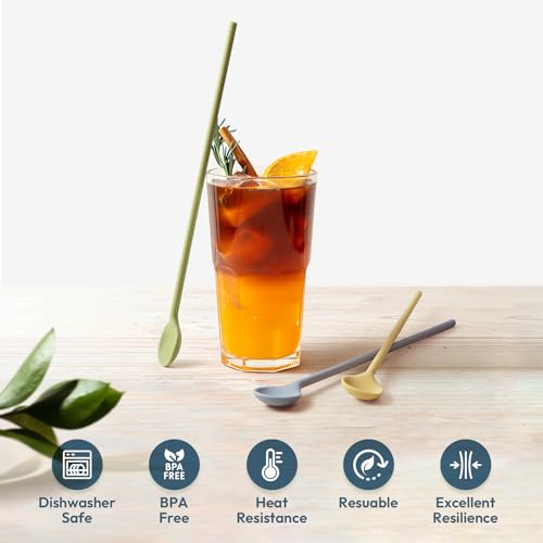 2Pcs 9.9" Silicone coffee stirrer (2 Count)