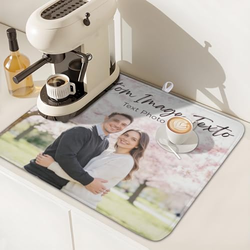 Custom Personalized Dish Drying Mat for Kitchen Counter