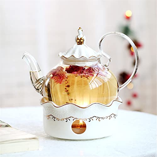Afternoon Tea Ceramic Pot & Cup Set Saucer Spoon Glass Teapot Coffee Cup Household Supplies