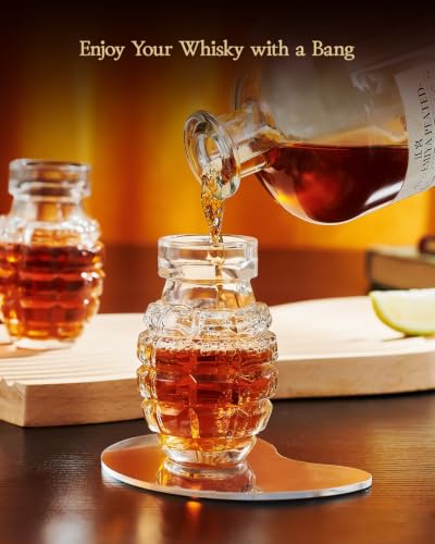 Grenade Shaped Shot Glass Set (4 Count)