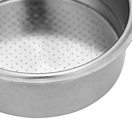 51mm Stainless Steel Coffee Filter Double Layer Filter Basket Stainless Steel Portafilter Basket Espresso Handle Compatible for Portafilter Coffee Machine