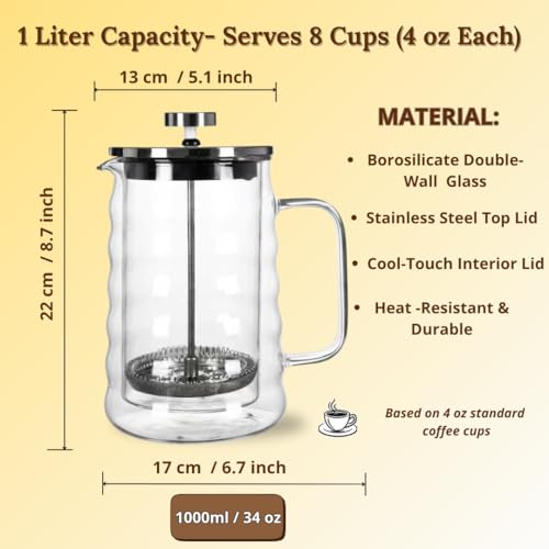 Glass French Press Coffee Maker