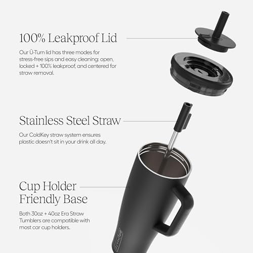 Era 40oz Tumbler with 100% Leakproof Straw Lid