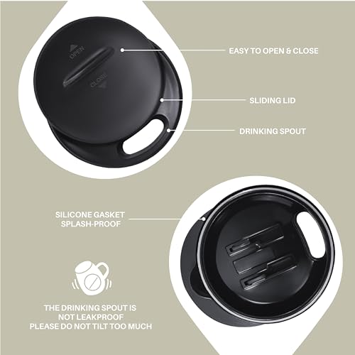 16 oz Insulated Coffee Mug with Lid and Handle