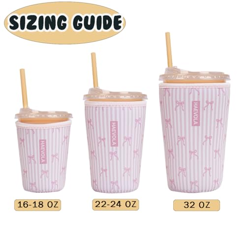 Reusable Insulated Neoprene Iced Coffee Cup Sleeve (3 Count)
