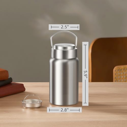 12oz Wide Mouth Vacuum Insulated Water Bottle with Tea Infuser