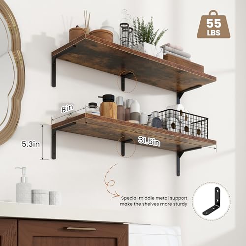 Deep Floating Shelves (2 Count)